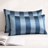 Blue Stripe Delight Lumbar Cushion Cover