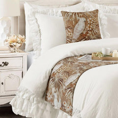 Cockatoo Song Decorative Bed Runner and Cushion Cover