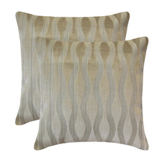 Ivory & Gray Velvet Throw Cushion Cover - Velvet Flow