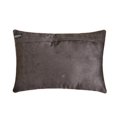 Brown & Grey Jacquard Lumbar Cushion Cover - Chevron Crest