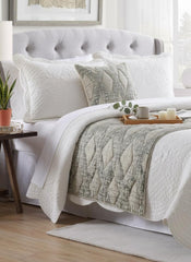 Graphitti Grey Decorative Bed Runner with Cushion Cover