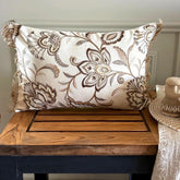 Pearla - Beige Linen Lumbar Pillow Cover