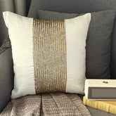 Gold Gleam - Ivory Art Silk Decorative Euro Sham