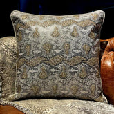 Wild Side - Silver Faux Leather Throw Cushion Cover