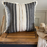 Casablanca Dream - Black Jacquard Throw Cushion Cover