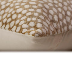 Beige Velvet Throw Cushion Cover - Spotted Safari