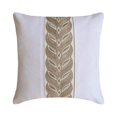 Beige Linen Throw Cushion Cover - Beige Heirloom
