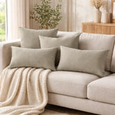 Fawn Gray Linen Throw Cushion Cover