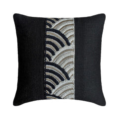 Black Linen Throw Cushion Cover - Black Reverie