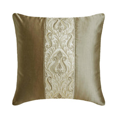 Taupe Satin Throw Cushion Cover - Regal Baroque Taupe
