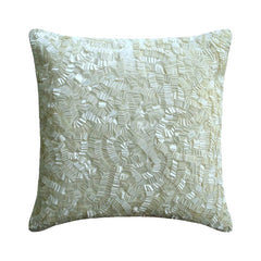 Ivory Elegance - Ivory Art Silk Decorative Euro Sham