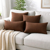 Brown Linen Throw Cushion Cover