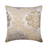 Rococo Fantasy - Beige Jacquard Silk Throw Pillow Cover