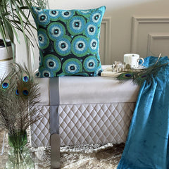 Sea Tornado Silk Throw Pillow Cover