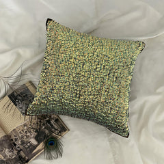 Supernova Green Silk Throw Pillow Cover