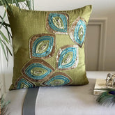 Peacock Abstract Pillow Cover