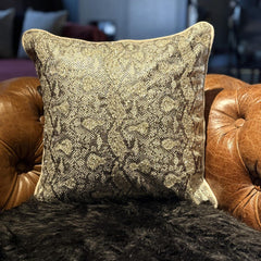 Walk The Wild - Gold Faux Leather Decorative Euro Sham