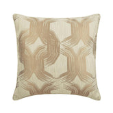 Pearl Beige Mystery - Beige Jacquard Silk Decorative Euro Sham