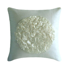 Vintageous - Ivory Suede Decorative Euro Sham