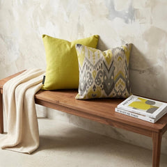 Chartreuse Linen Throw Cushion Cover - Terrosa