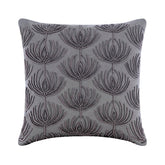 Pearl Harvest - Gray Cotton Linen Throw Pillow Cover
