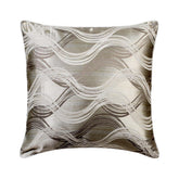 Grey Trance - Gray Jacquard Art Silk Decorative Euro Sham