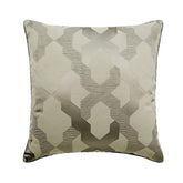 Trellis Shine - Gray Jacquard Silk Throw Pillow Cover