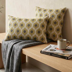 Chartreuse Linen Throw Cushion Cover - Zoraya