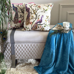Tavas - Pink & Purple Cotton Decorative Euro Sham