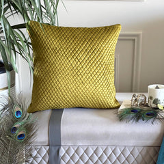 Chartreuse Energy - Green Velvet Decorative Euro Sham