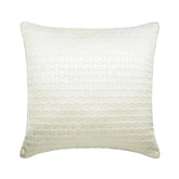 White Beehive - White Jacquard Silk Throw Pillow Cover