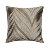 Chevron Folds - Beige Silk Throw Cushion Cover
