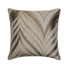 Chevron Folds - Beige Silk Throw Cushion Cover