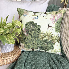Mor Nritya Throw Cushion Cover