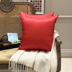 Pink Orange Luxury - Pink & Orange Silk Throw Cushion Cover Pack of 2