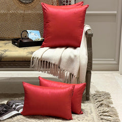 Pink Orange Luxury - Pink & Orange Silk Throw Cushion Cover Pack of 2