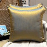 Turquoise Gold Luxury Throw Cushion Cover