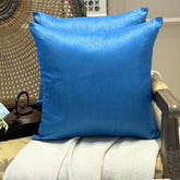 Peacock Blue Luxury Throw Cushion Cover