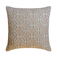 Beige Linen Throw Cushion Cover - Earthline Hex
