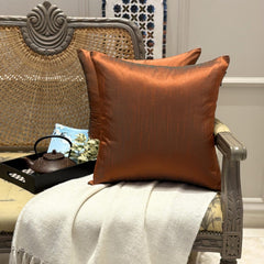 Rust Green Luxury - Rust & Green Art Silk Throw Cushion Cover Pack of 2