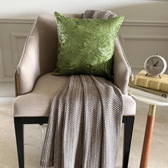 A Touch Of Envy - Green Art Silk Decorative Euro Sham