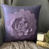 Plum Rose Pillow Cover