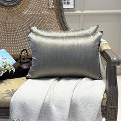 Taupe Gray Luxury Pack of 2 - Taupe Gray Art Silk Throw Cushion Cover