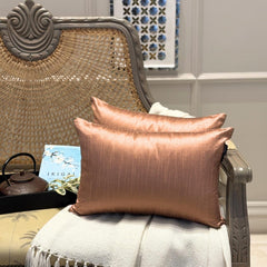 Copper Luxury Pack of 2 - Copper Art Silk Throw Cushion Cover