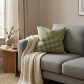 Sage Houndstooth Throw Cushion Cover