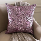 Purple Touch - Plum Art Silk Throw Pillow Cover