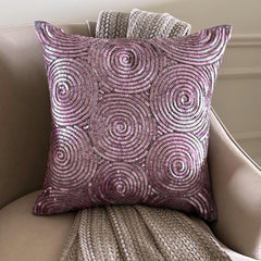 Purple Touch - Plum Art Silk Throw Pillow Cover