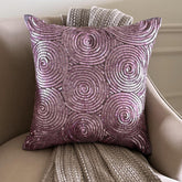 Purple Touch - Plum Art Silk Decorative Euro Sham