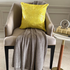 Yellow Touch - Yellow Art Silk Decorative Euro Sham