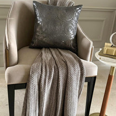 All Eyes On Silver - Silver Art Silk Throw Pillow Cover